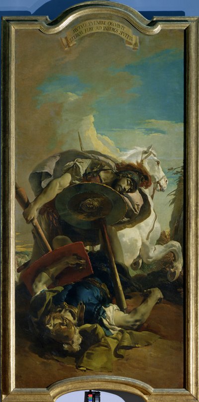 Dood van de consul Lucius Junius Brutus in een duel met Aruns door Giovanni Battista Tiepolo